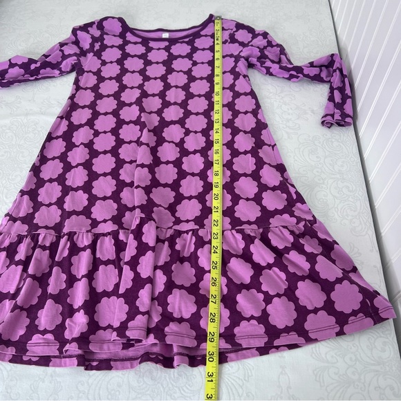 Tea Collection Cosmic Berry Floral Ruffle-Hem Drop-Waist Dress Size 12 - Picture 11 of 11